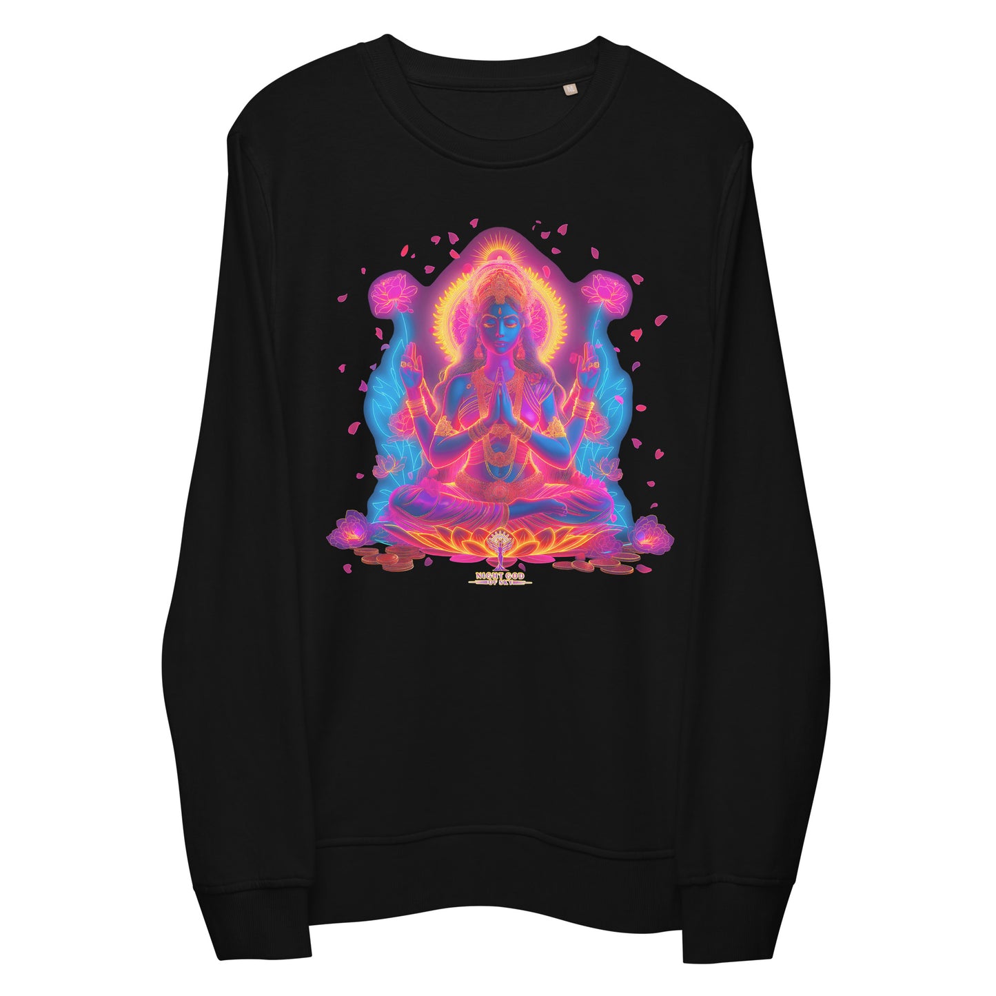Neon Lakshmi Goddess Unisex organic sweatshirt