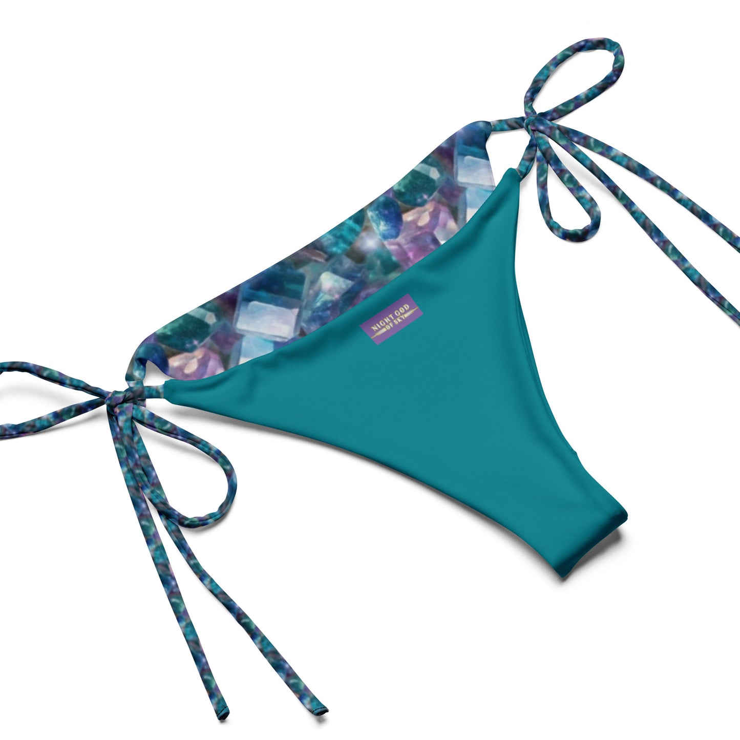 RAINBOW FLUORITE Print Recycled String Bikini Swimwear