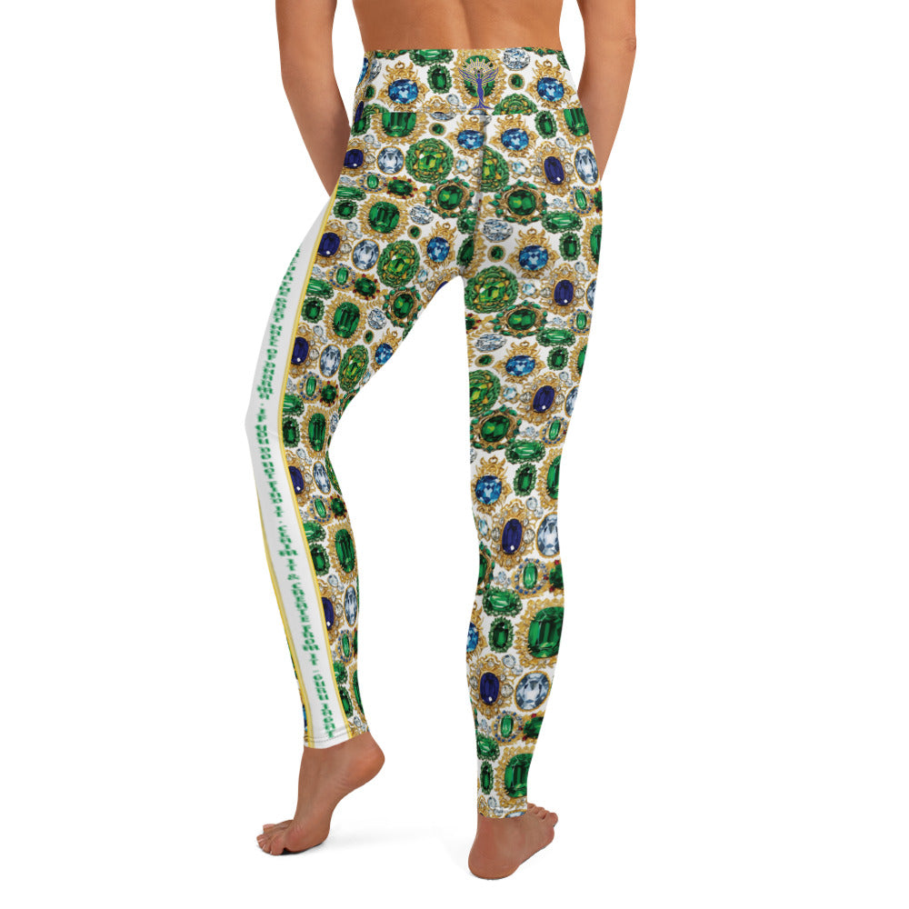 RAJ ROYAL THRONE Athleisure Leggings in Multi White