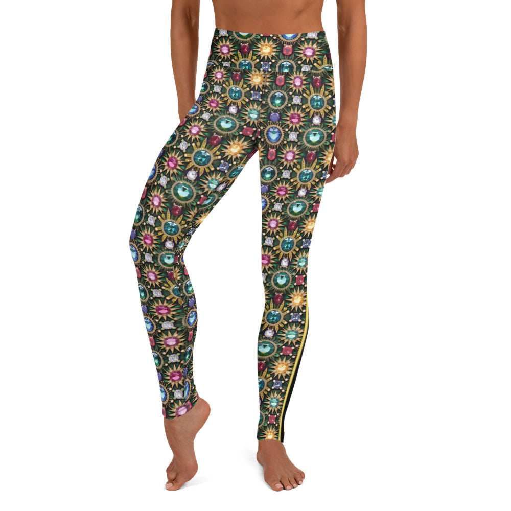 RAJ ROYAL THRONE Athleisure Leggings in Black Multi