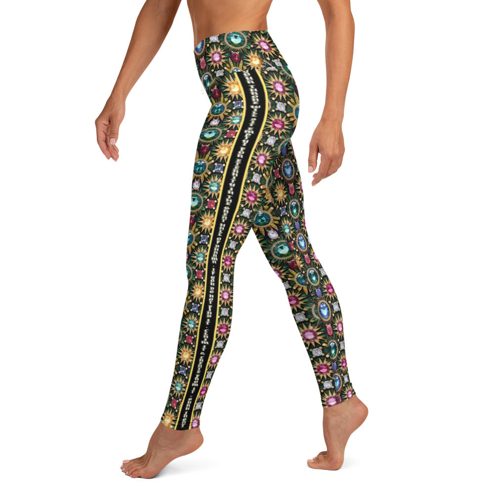 RAJ ROYAL THRONE Athleisure Leggings in Black Multi