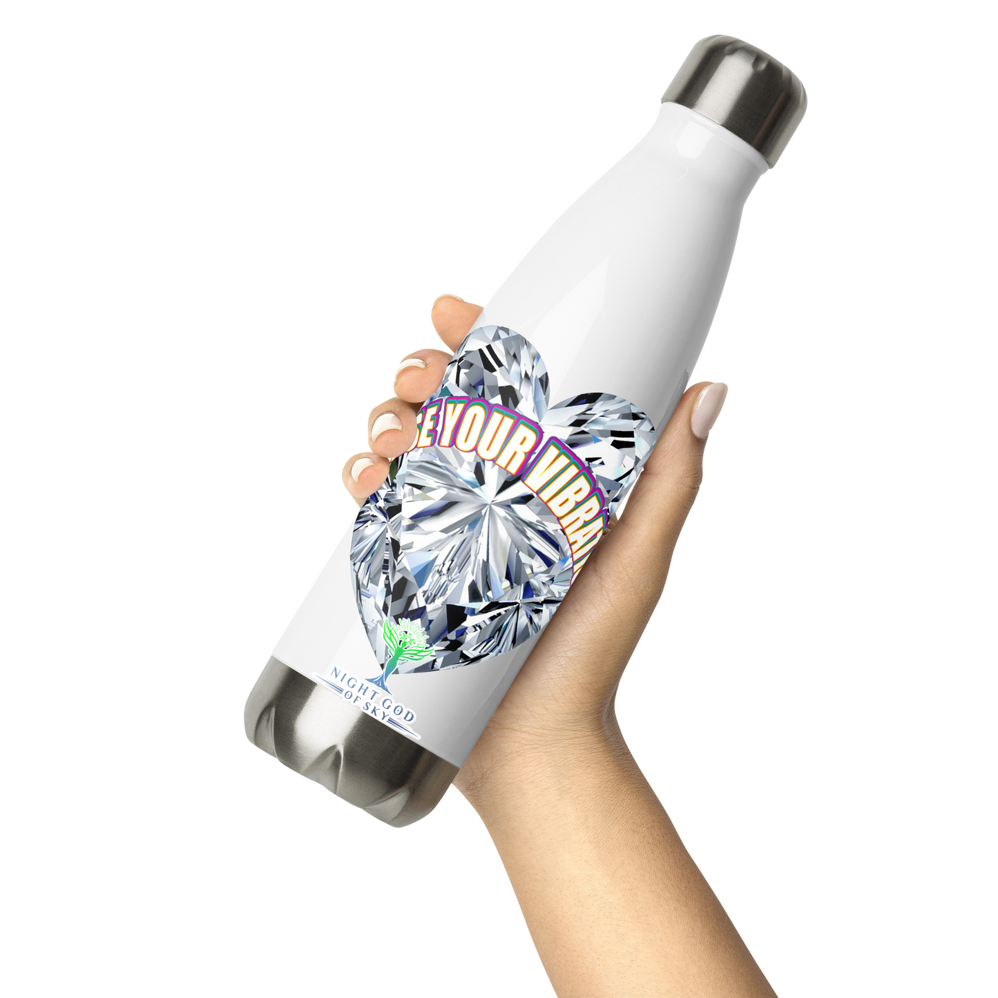 RAISE YOUR VIBRATION Stainless Steel Manifestation Bottle