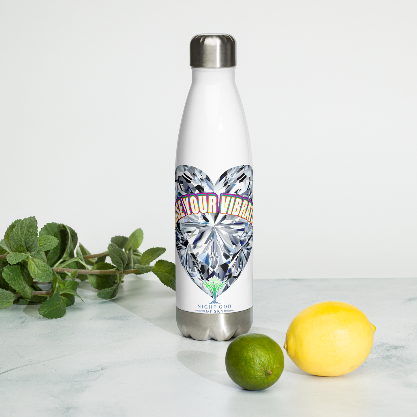 RAISE YOUR VIBRATION Stainless Steel Manifestation Bottle