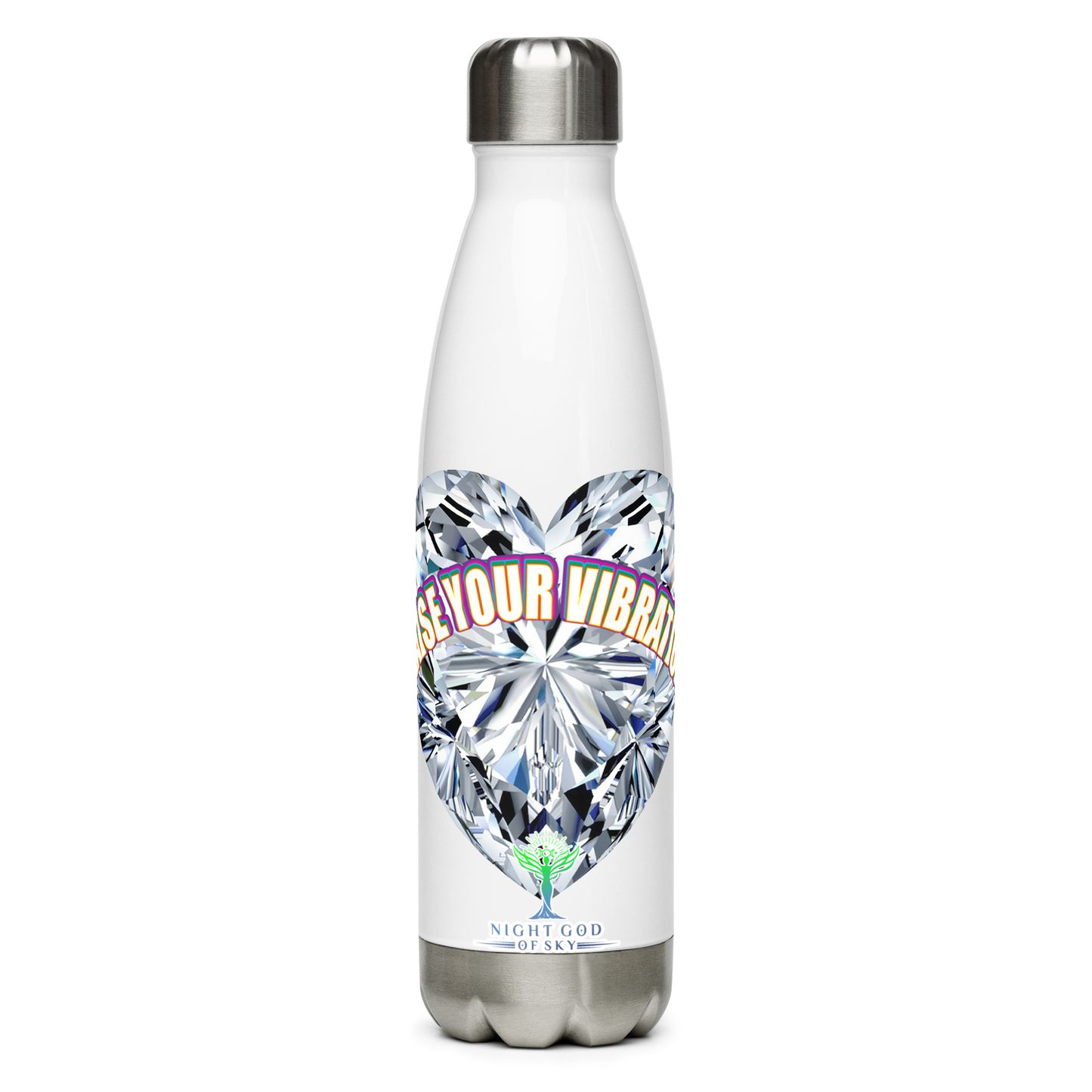 RAISE YOUR VIBRATION Stainless Steel Manifestation Bottle