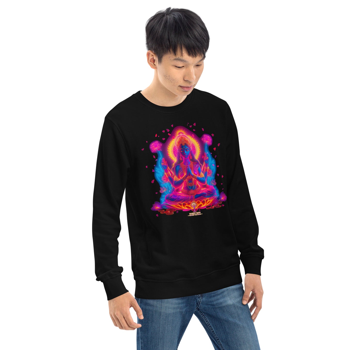 Neon Lakshmi Goddess Unisex organic sweatshirt