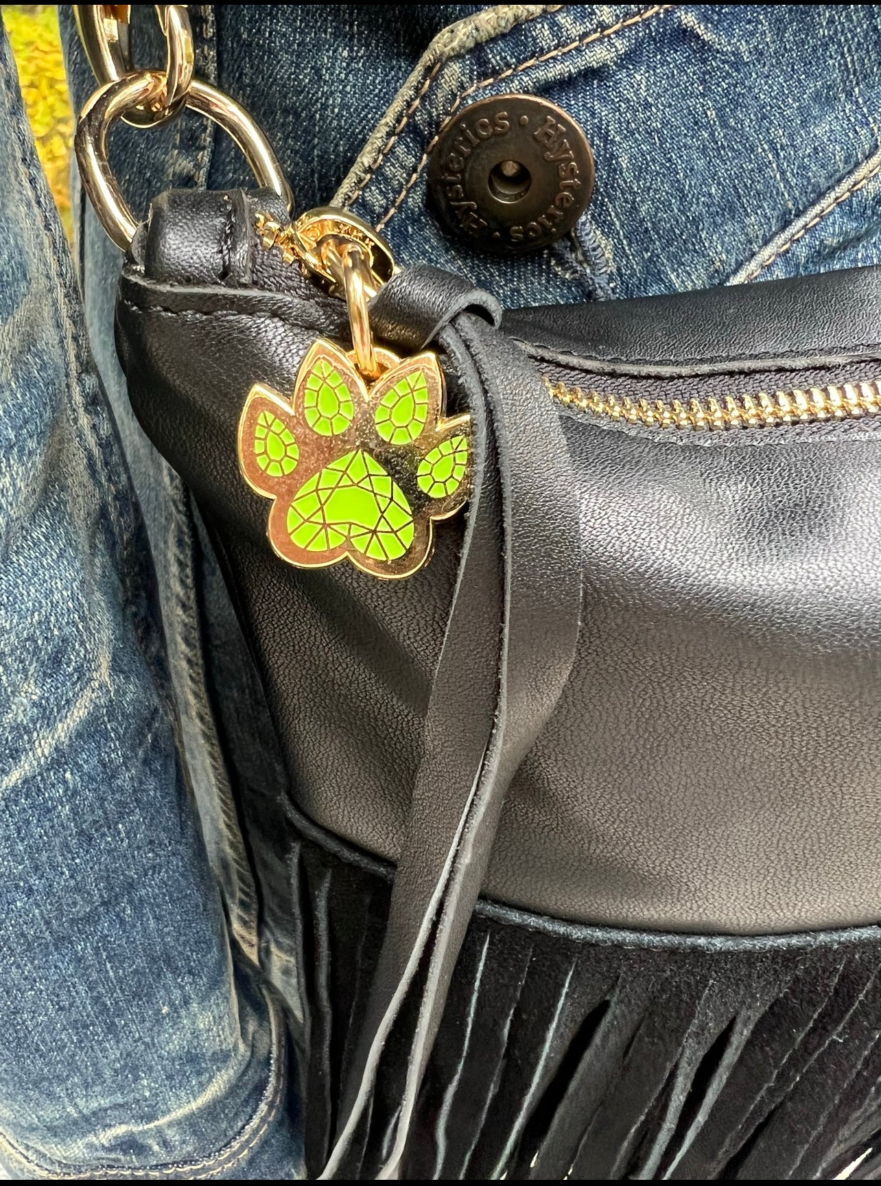 Chi Chi Couture EVENT BAG with FRINGE - Black