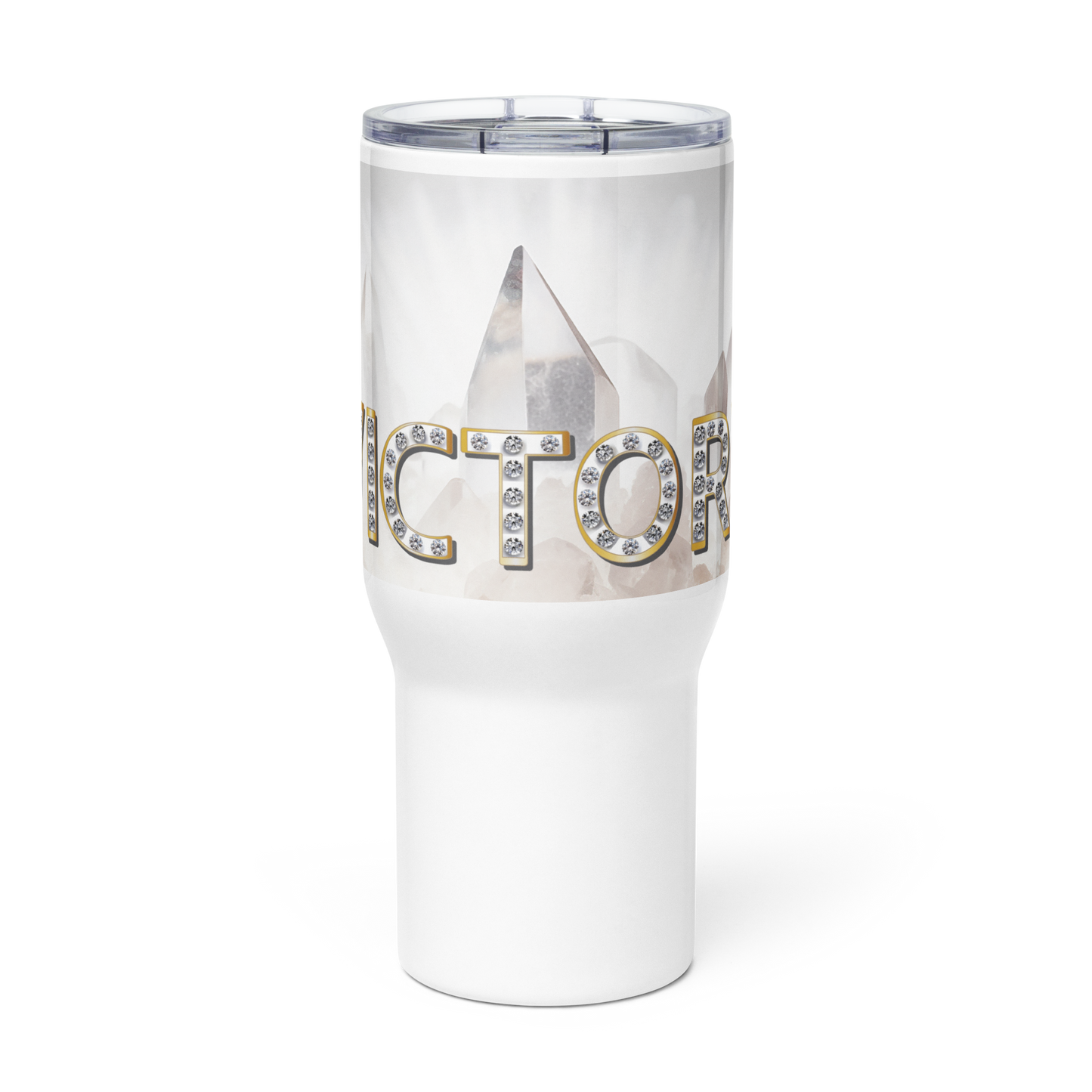 VICTORY QUARTZ TRAVEL MUG W HANDLE