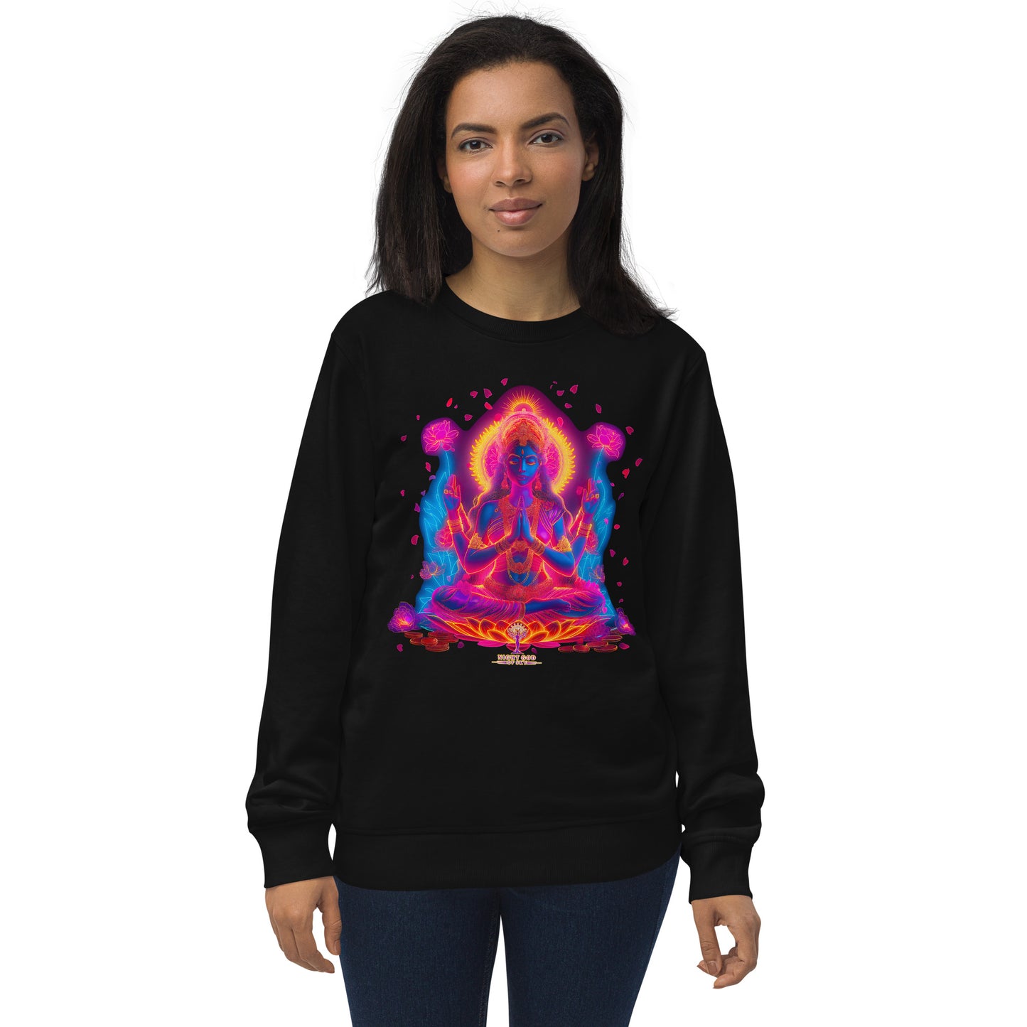 Neon Lakshmi Goddess Unisex organic sweatshirt