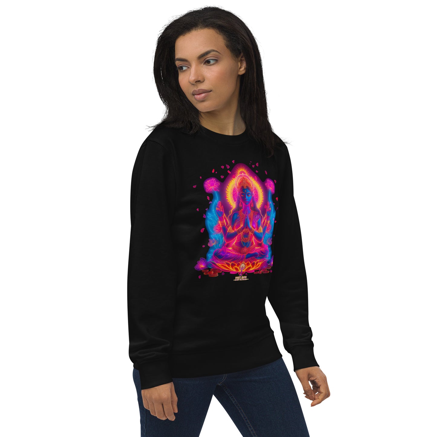 Neon Lakshmi Goddess Unisex organic sweatshirt